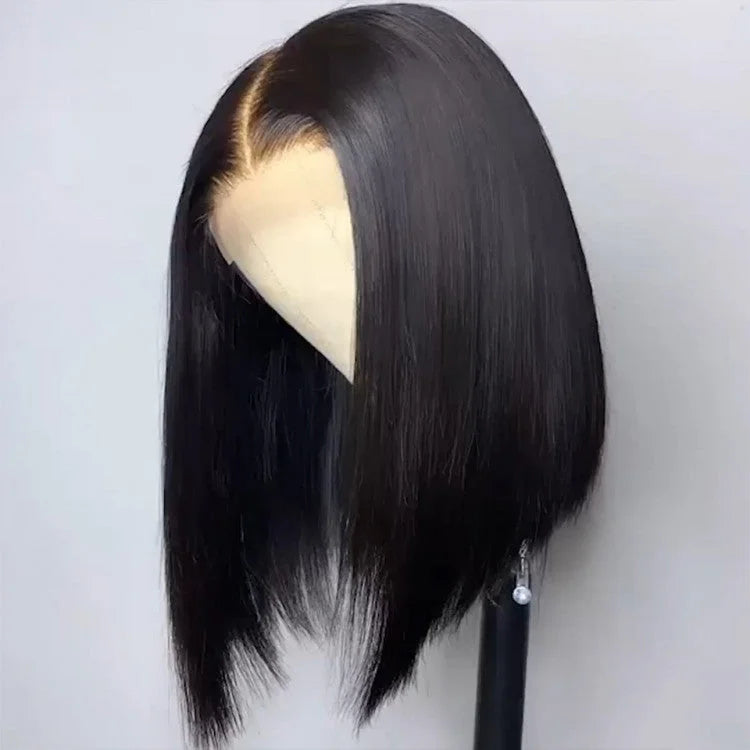 Straight Glueless 13*4 Frontal Lace  Wear and Go Shot Bob Wig